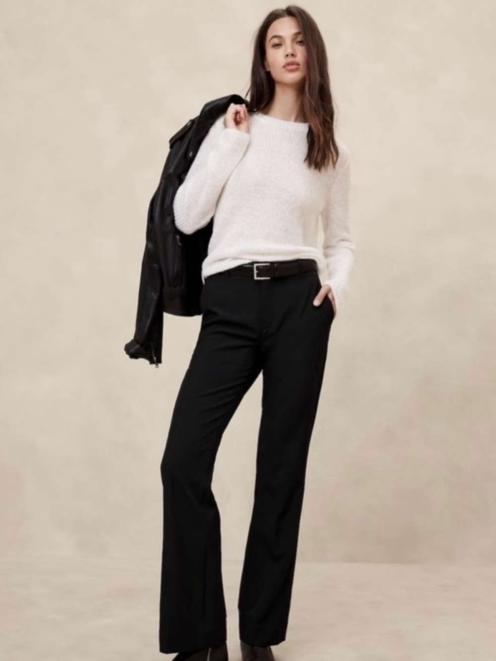 NWT! Banana Republic Black Giovanna Sculpted Bootcut Pants 812666 🪿1️⃣